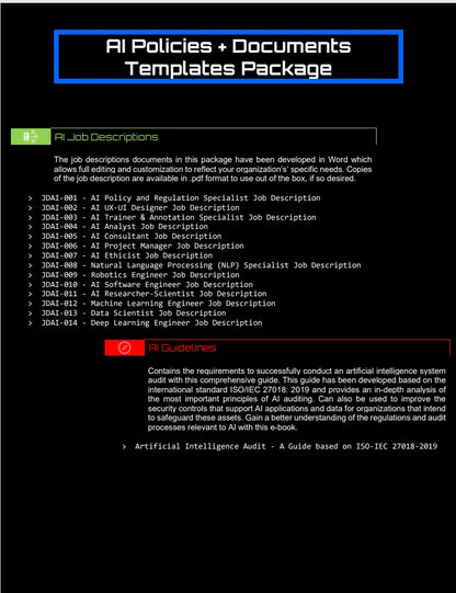 AI Policies + Documents Templates Package