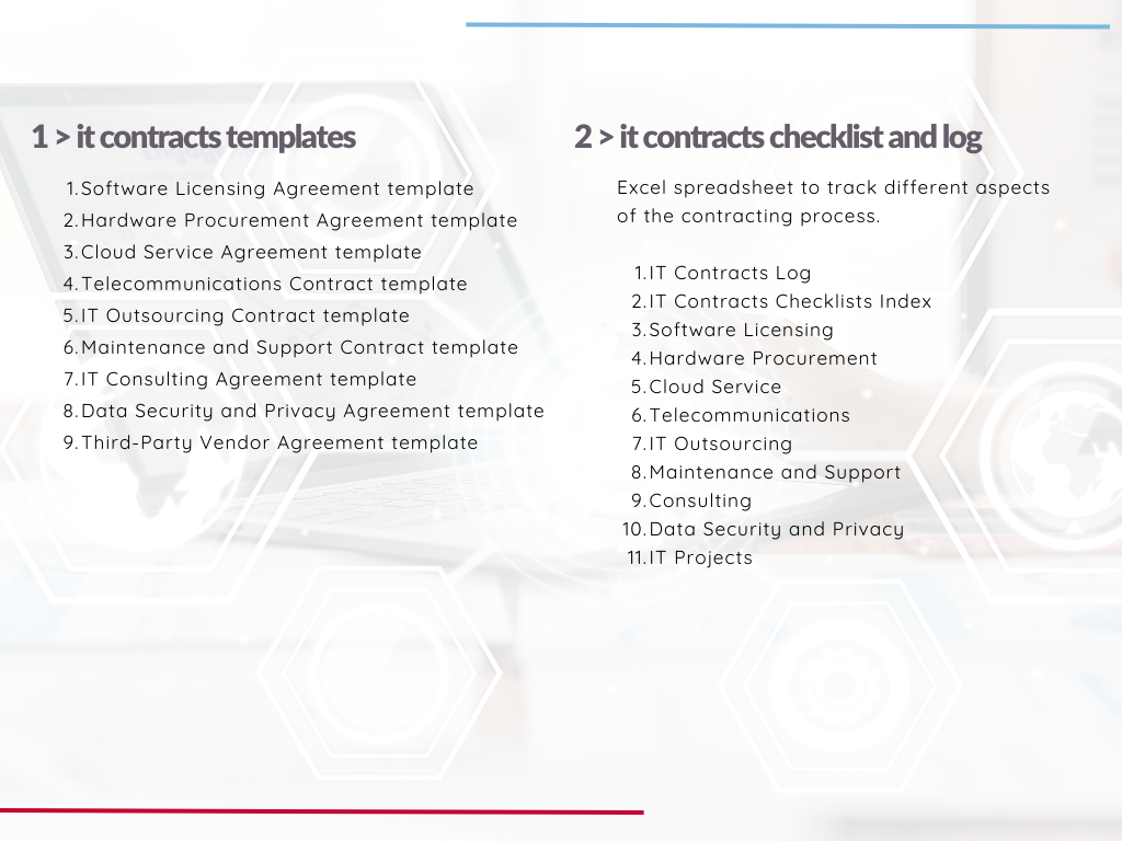 IT Document Templates Package – Contracts, Reports, Logs, Checklists & More