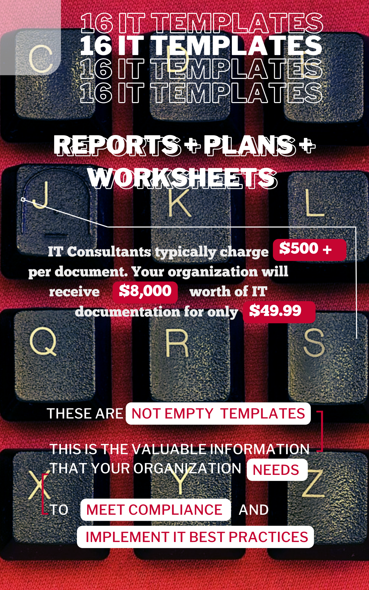 IT Reports + Plans + Worksheets Templates - Developed by Auditor