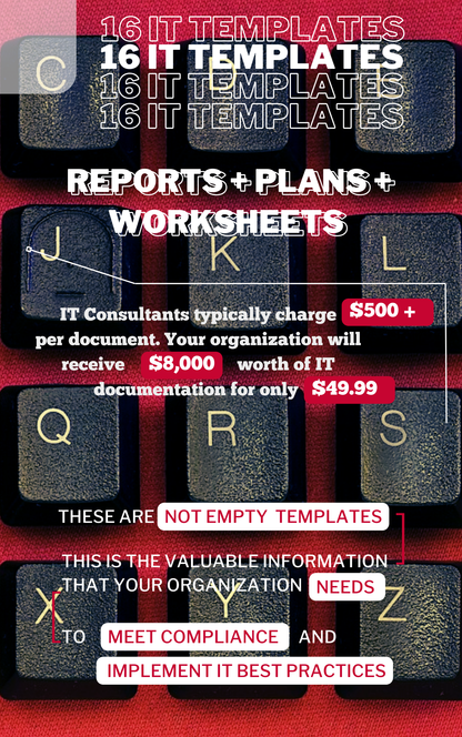 IT Reports + Plans + Worksheets Templates - Developed by Auditor