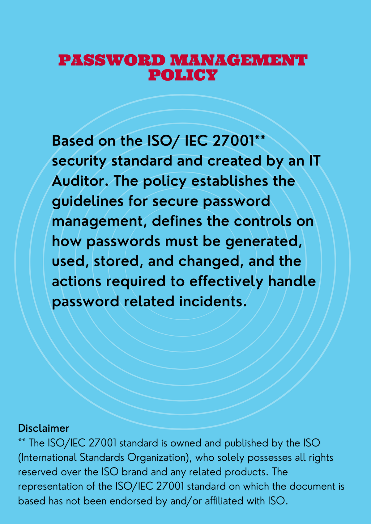 Password Policy Example Pdf Password Management Policy Template – Esquina 27