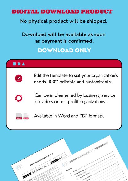 Password Management Policy Template
