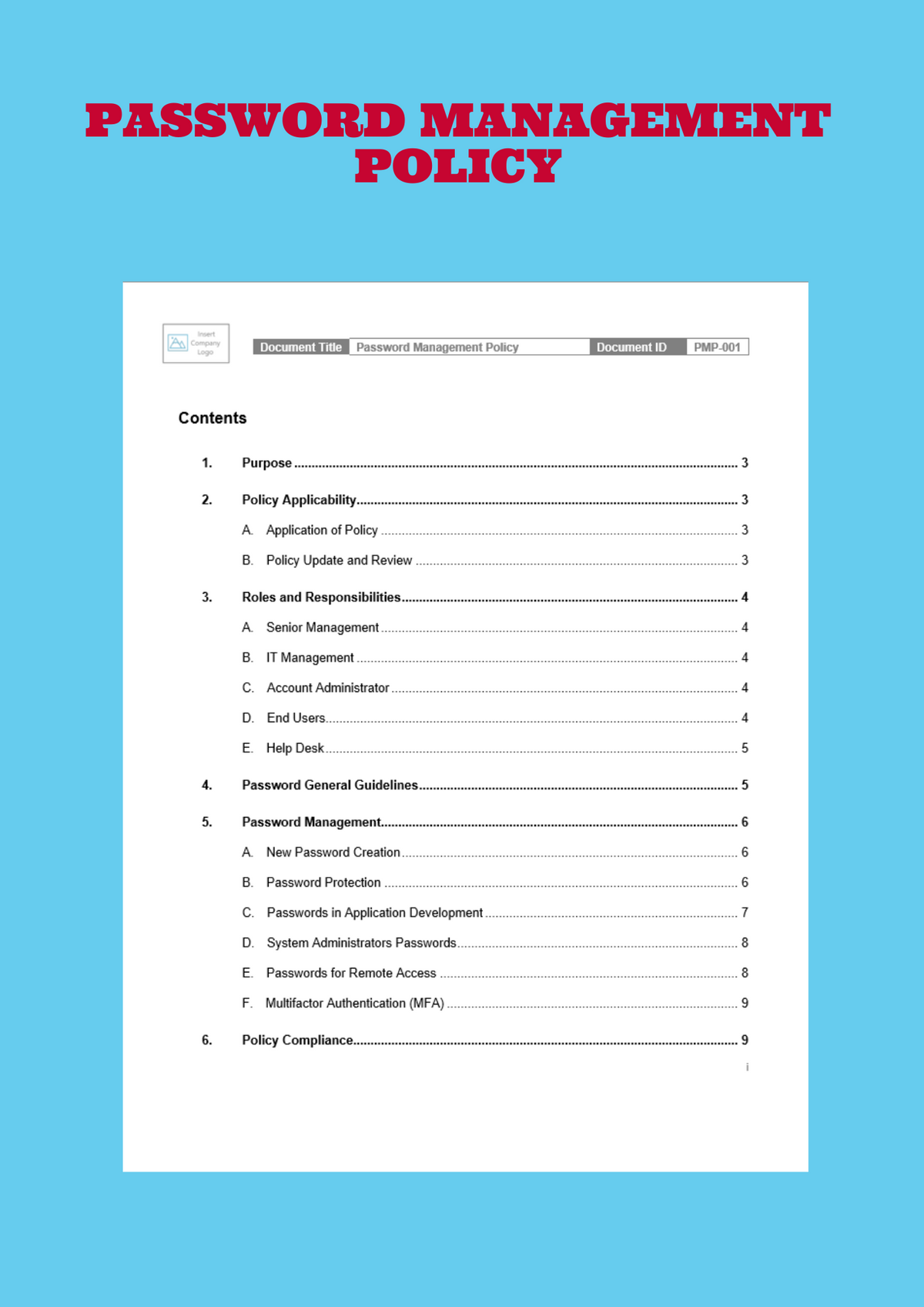 Password Policy Example Pdf Password Management Policy Template – Esquina 27