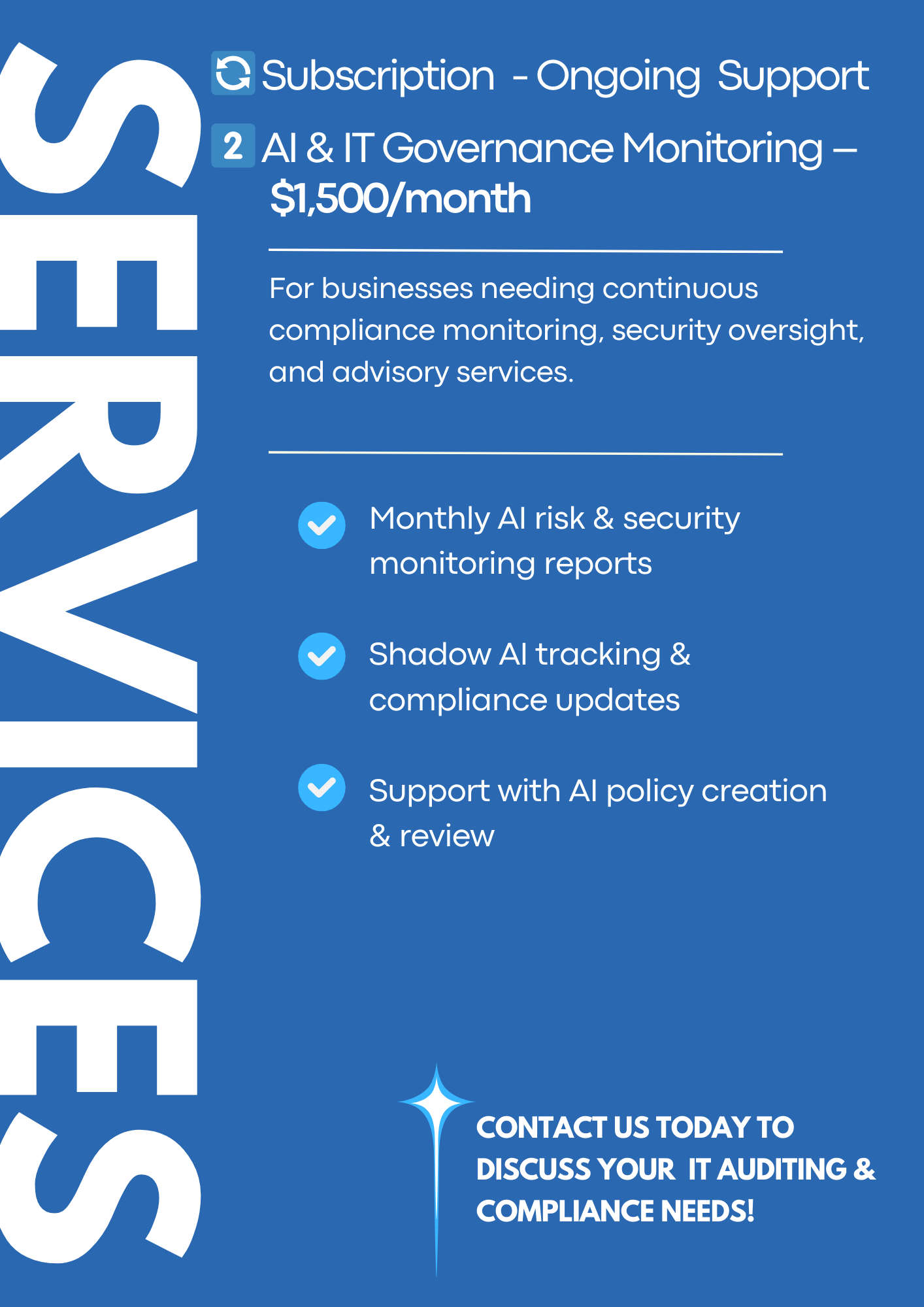 🔄 Subscription - AI & IT Governance Monitoring – $1,500/month